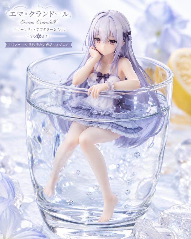 Pastel Anime Figure in Sparkling Glass