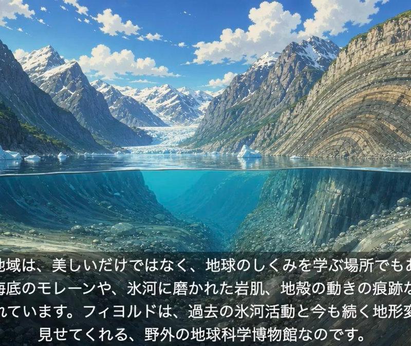 动漫风格冰川峡湾地质 Slides