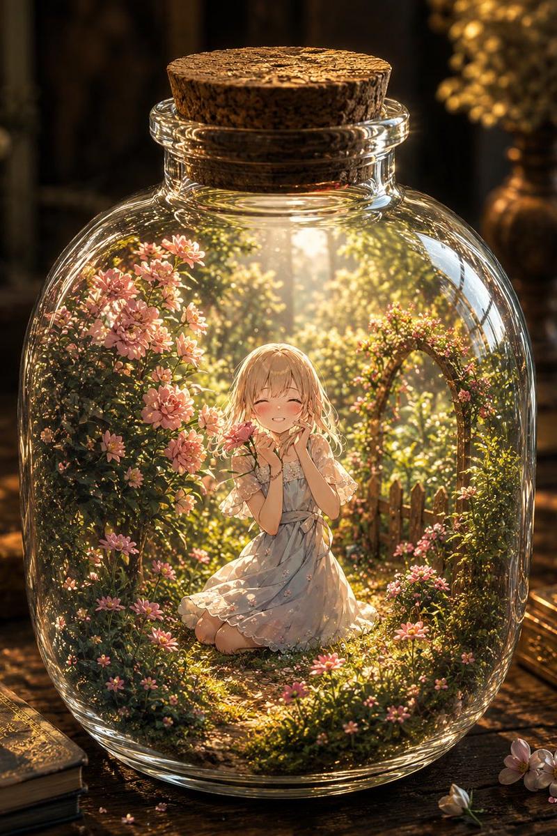 玻璃瓶中的梦幻花园