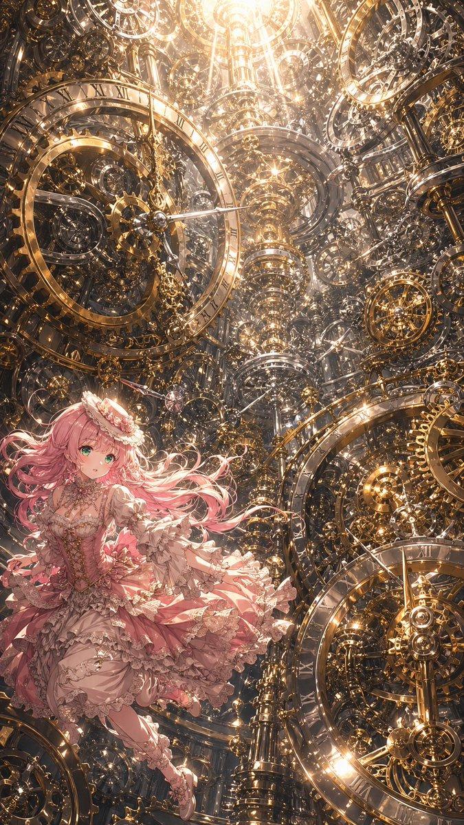 金色发条世界中的动漫少女