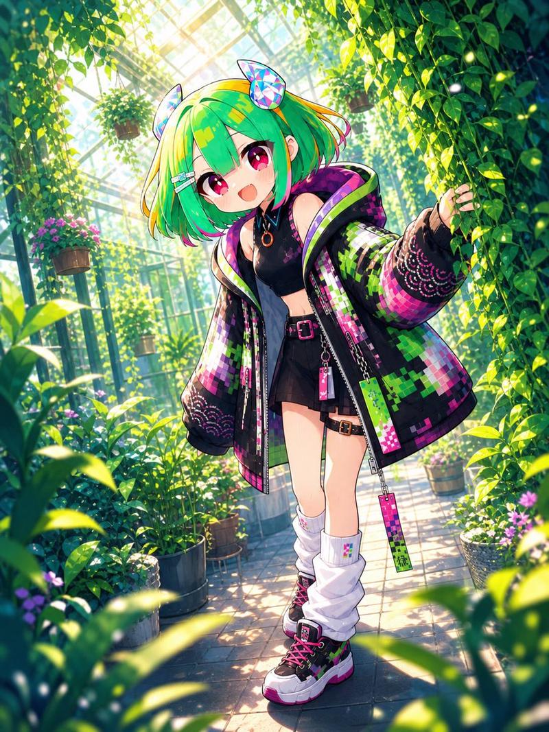 温室赛博街头风动漫少女