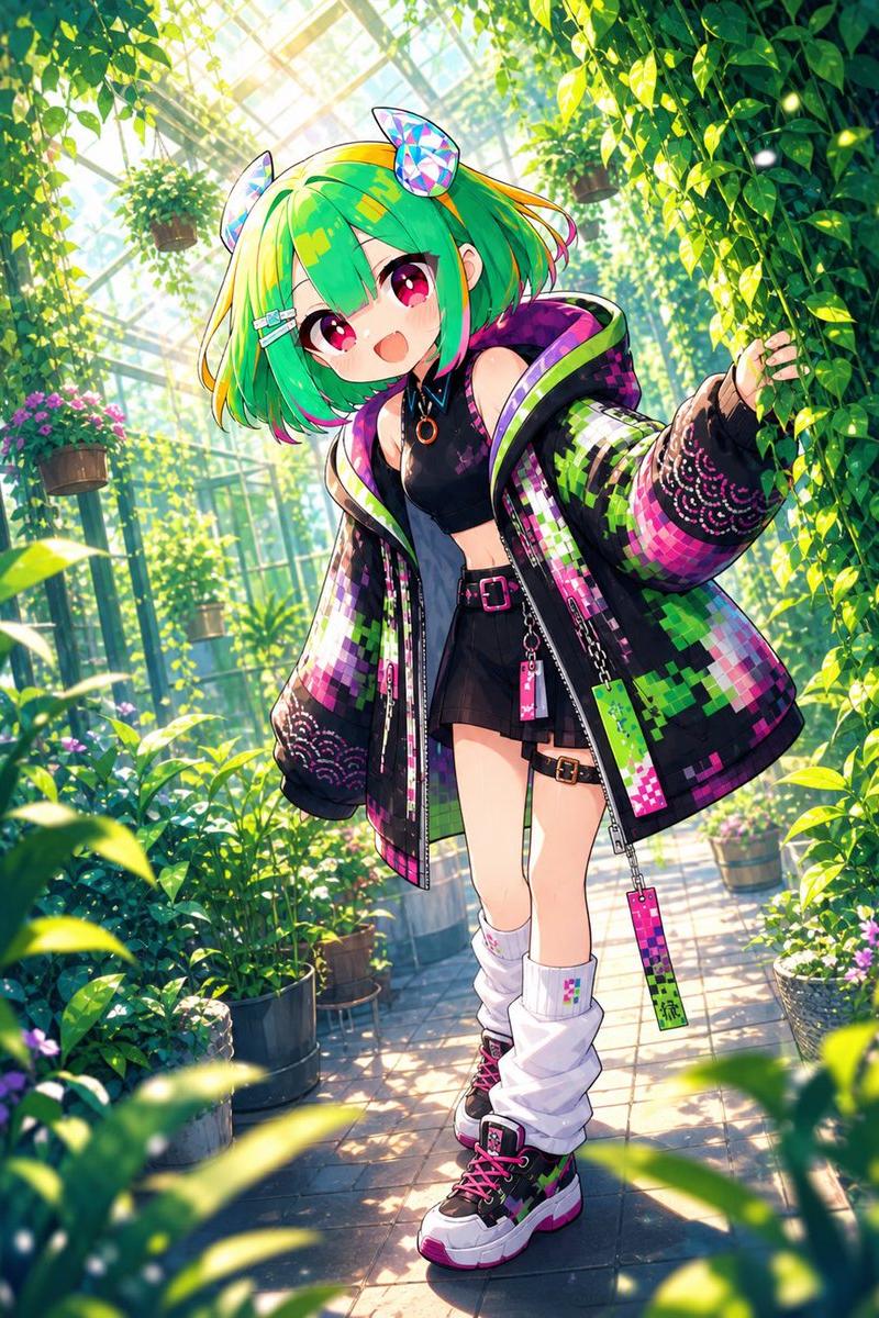 温室赛博街头风动漫少女