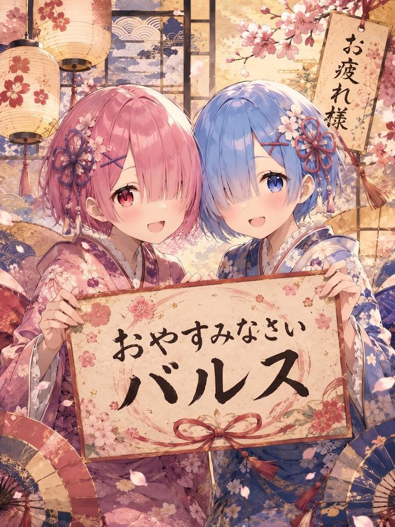 动漫樱花晚安祭典场景