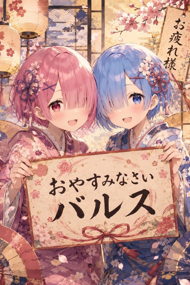 动漫樱花晚安祭典场景