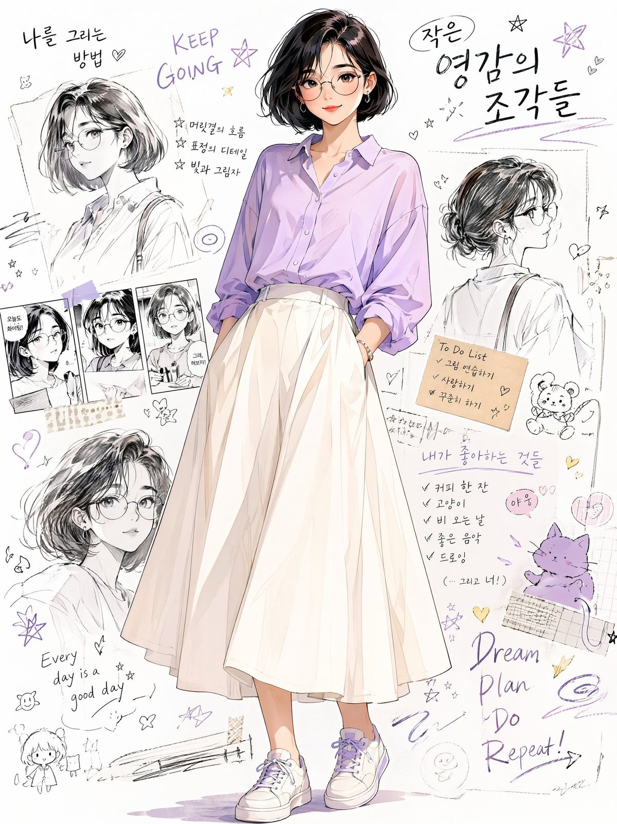 Anime Portrait Artistic Collage