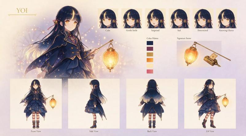 动漫灯笼少女角色设定集