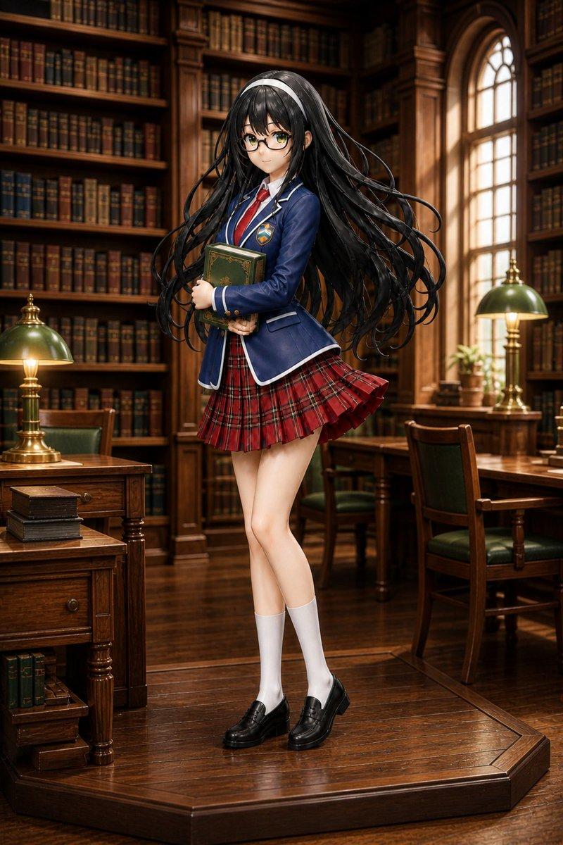 Anime Schoolgirl Library Diorama