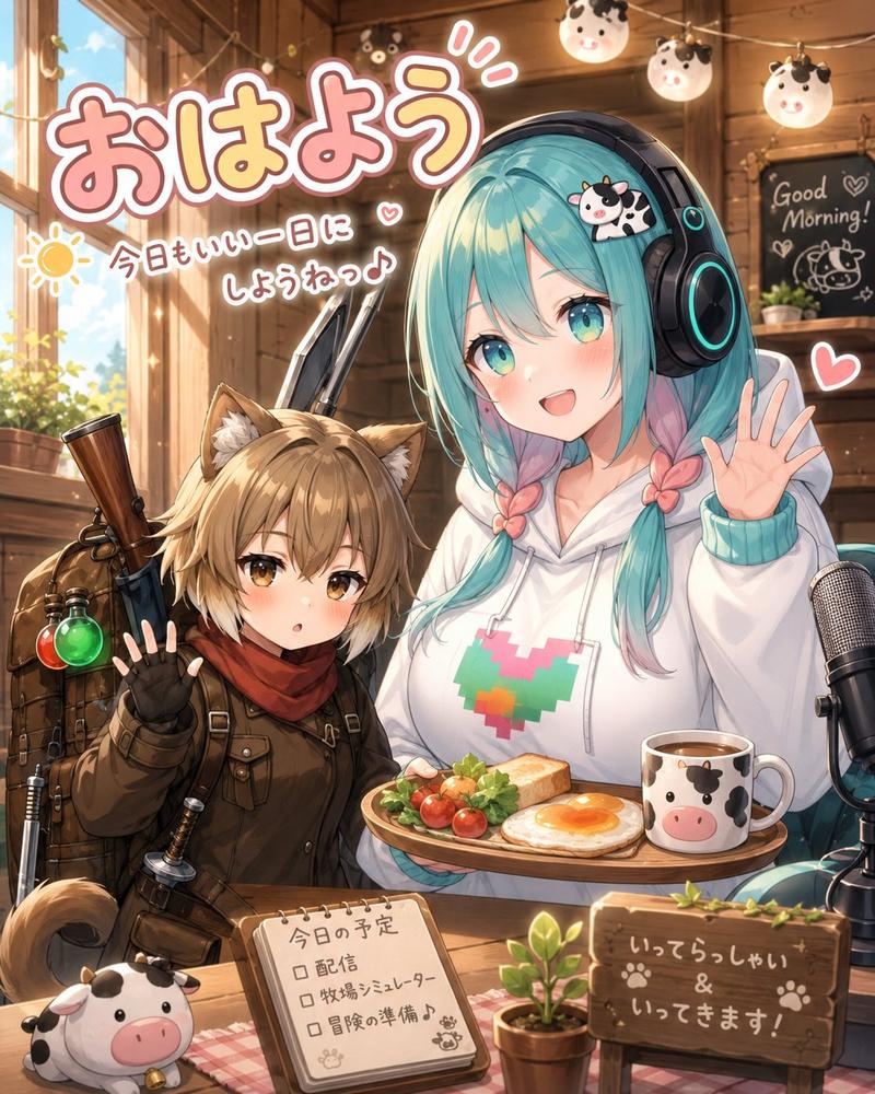 温馨动漫风早间直播