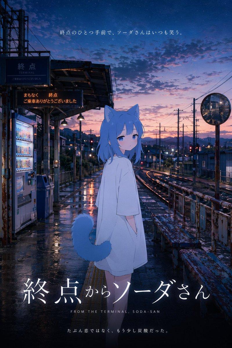 暮色车站的动漫电影海报
