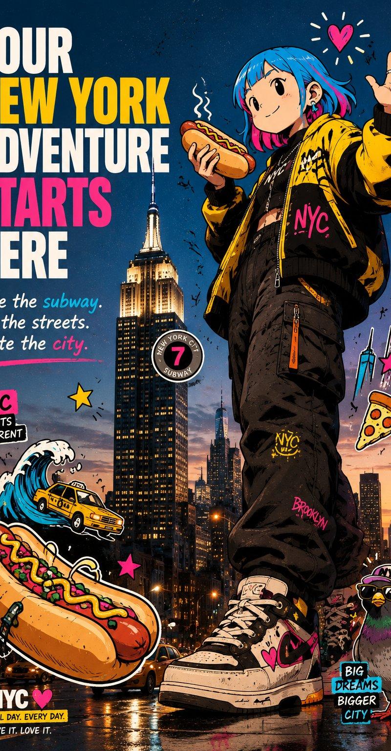 Anime NYC 冒险海报