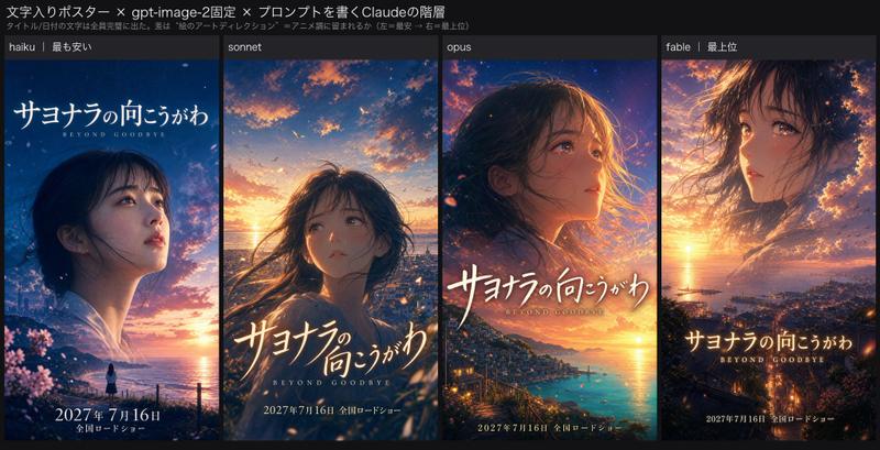 四层级动漫海报对比