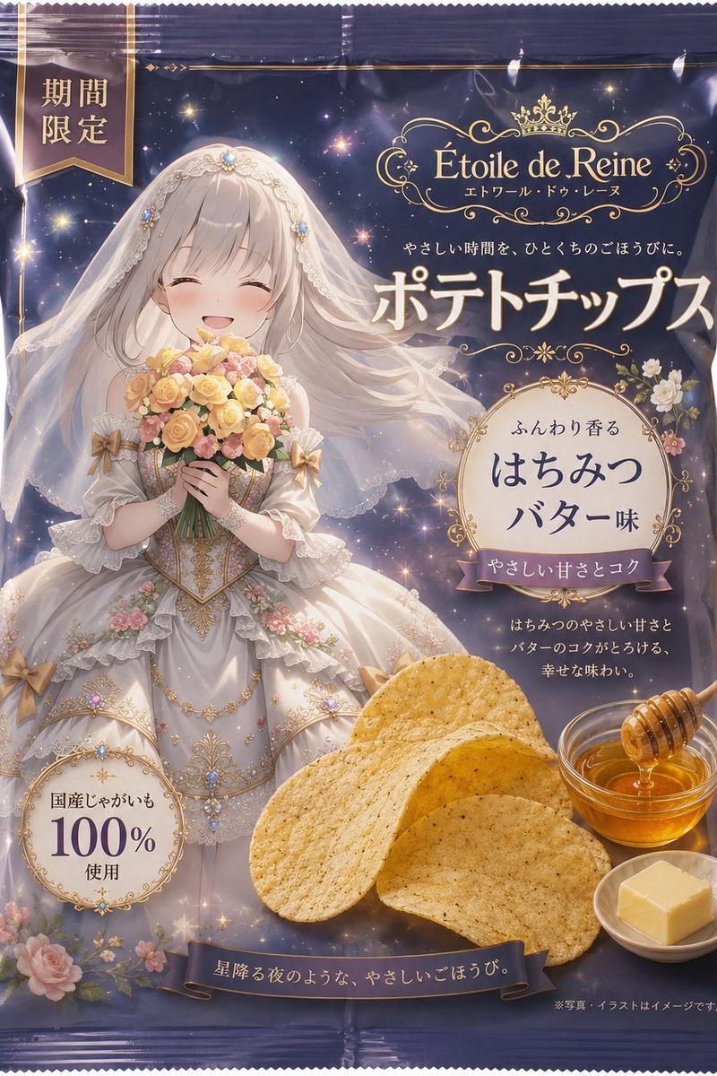 奢华动漫公主风薯片包装袋