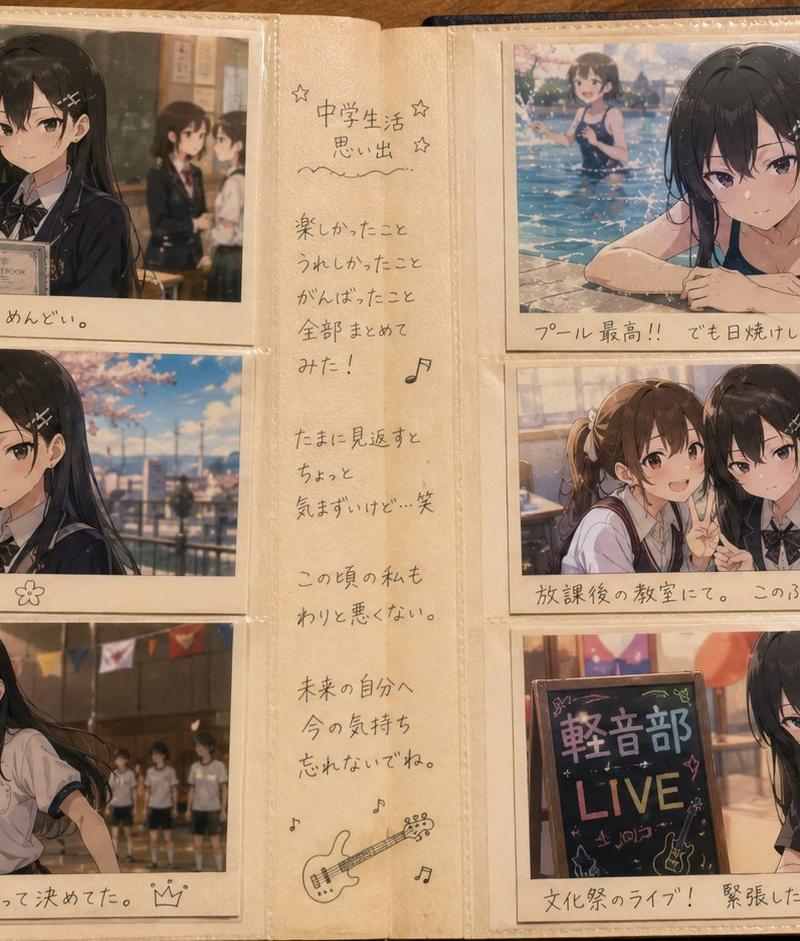 怀旧校园剪贴簿页面