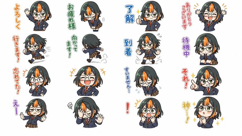 Q 版日本女学生贴纸合集