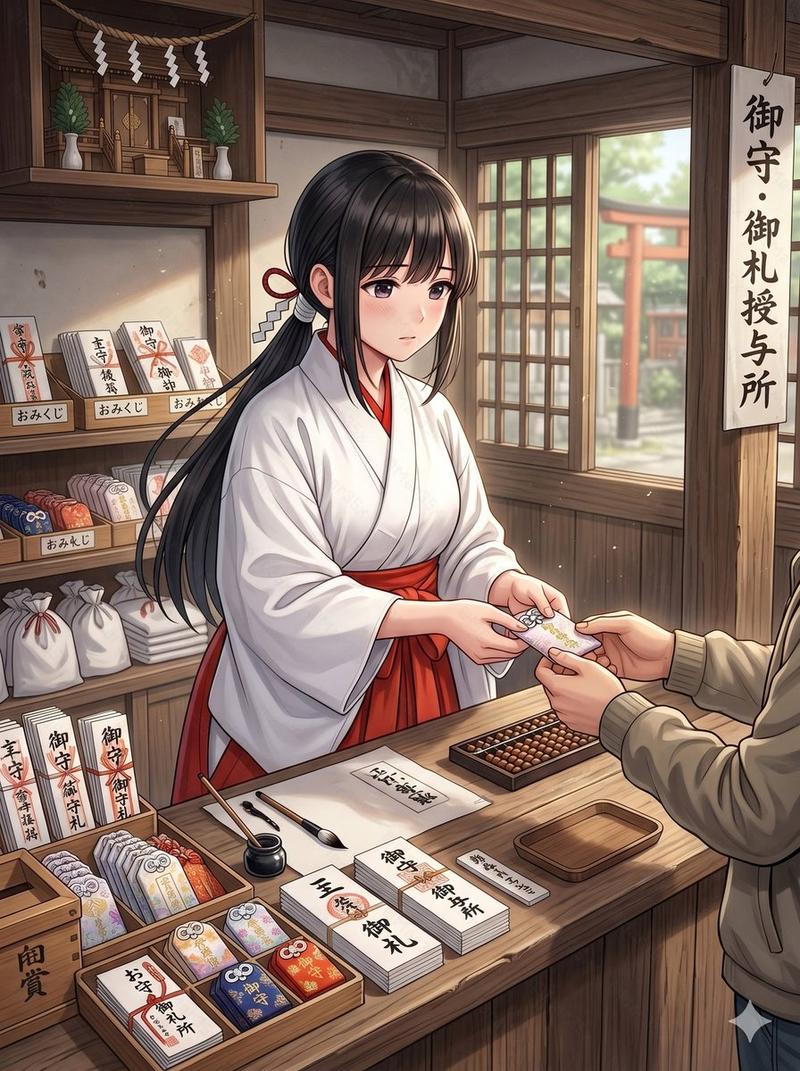 动漫巫女御守柜台