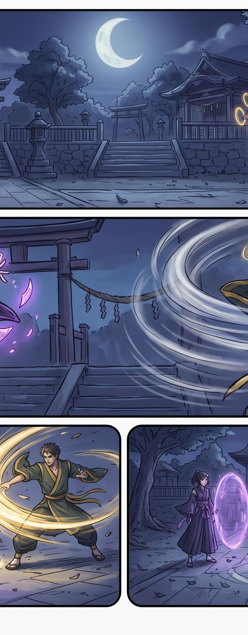 月下神社法师对决漫画