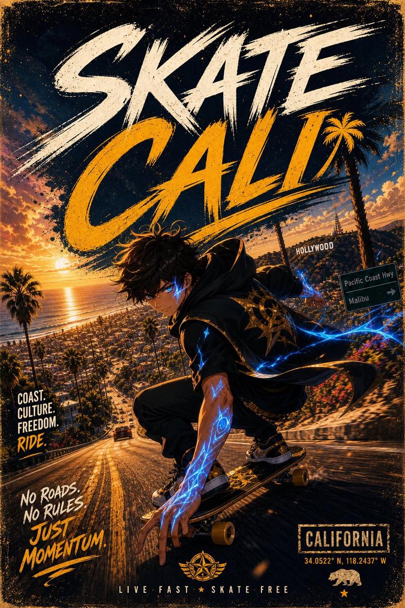Anime Skate Cali 海报