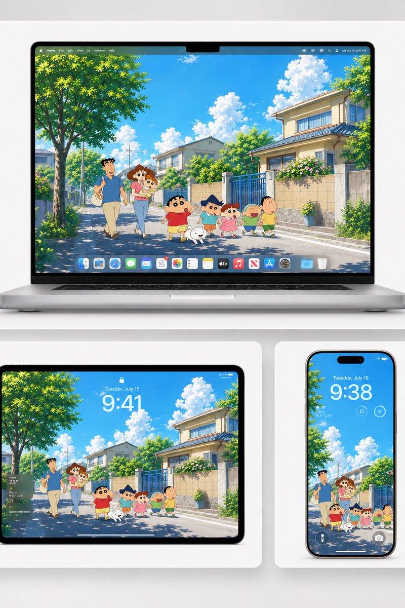 动漫夏日壁纸设备样机
