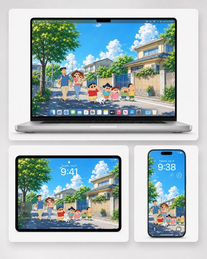 动漫夏日壁纸设备样机