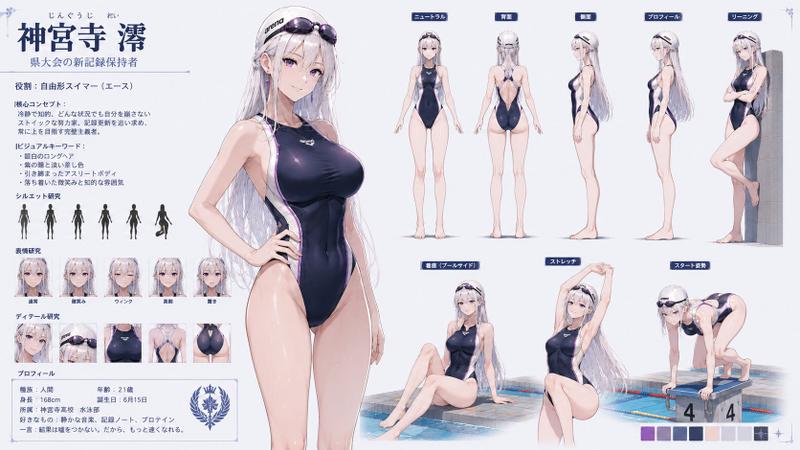 动漫游泳选手角色设定集