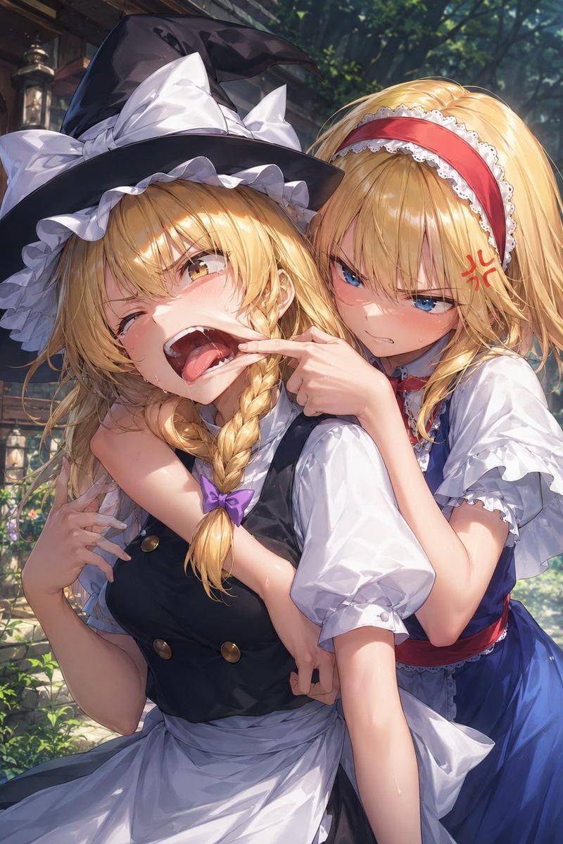 趣味动漫风：捏脸颊的魔女
