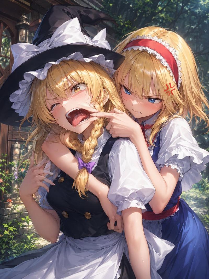 趣味动漫风:捏脸颊的魔女