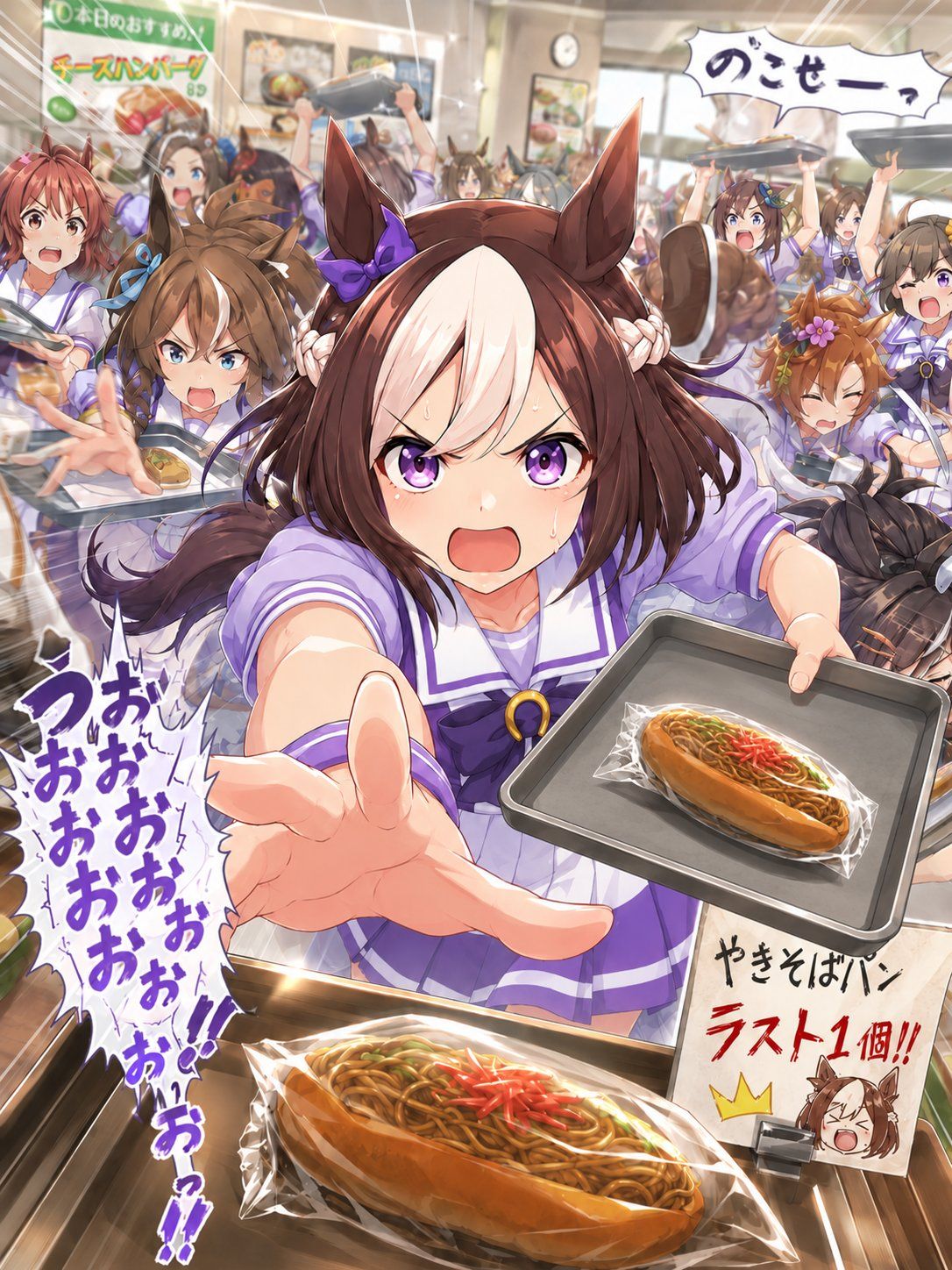Anime Cafeteria Yakisoba Bread Rush