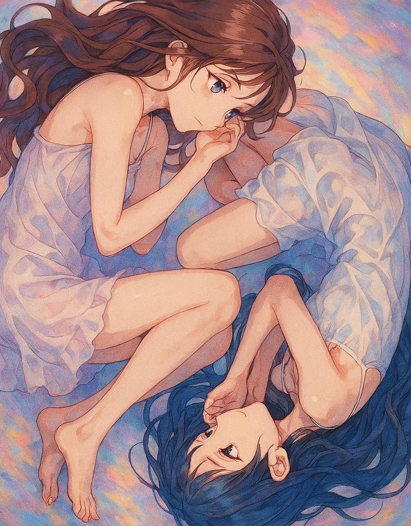 动漫阴阳双子少女