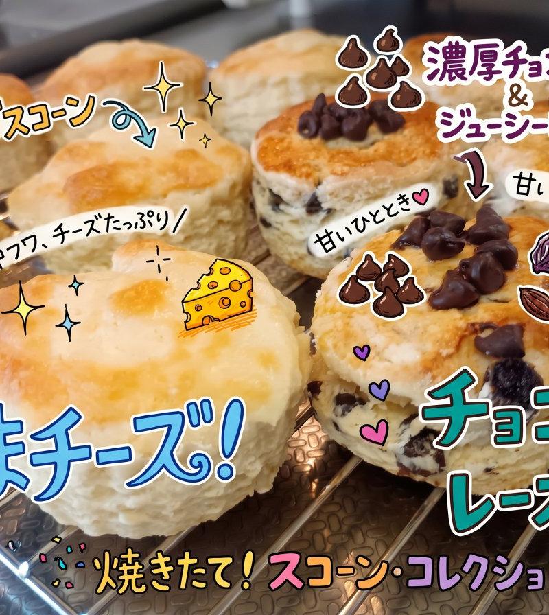 色彩丰富的司康饼标注照片