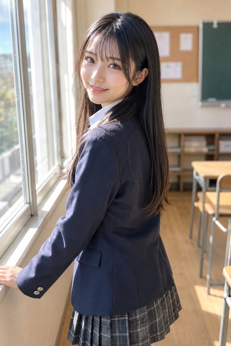 教室窗边的匿名女学生