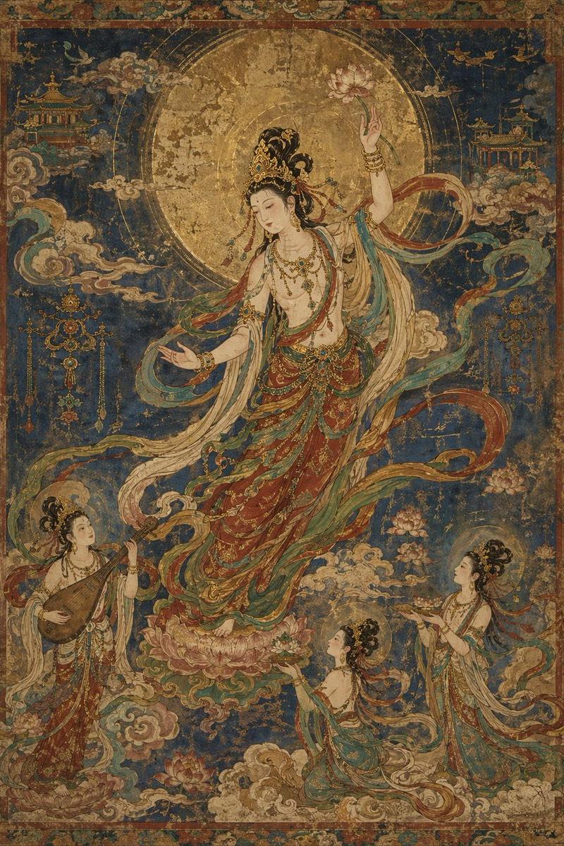 古代天女壁画