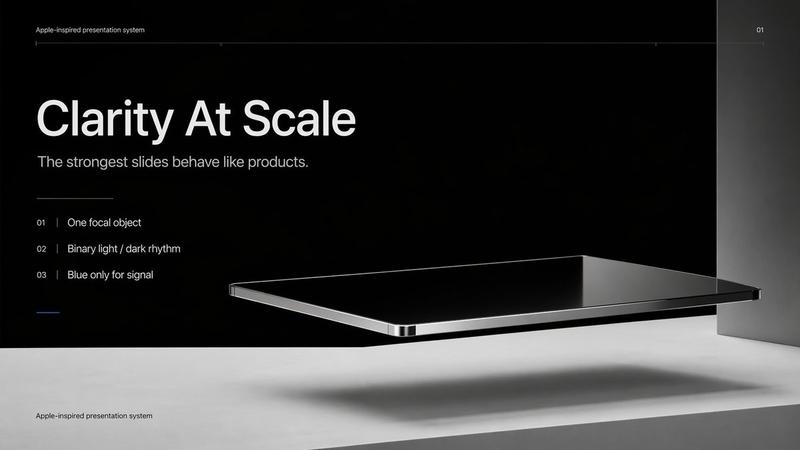 Apple 风格极简演示文稿封面