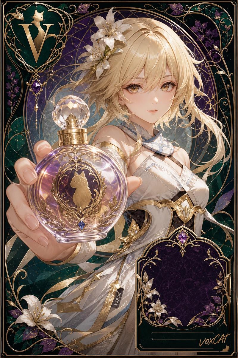 Art Nouveau Fantasy Perfume Poster