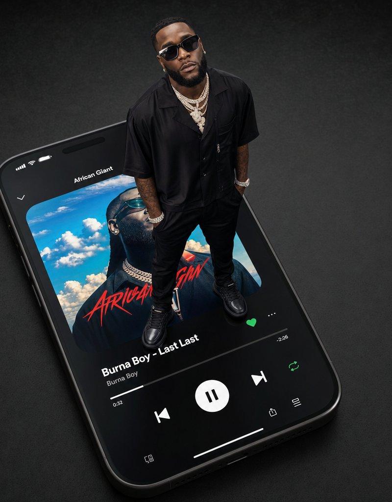 Spotify 手机上的巨型艺术家