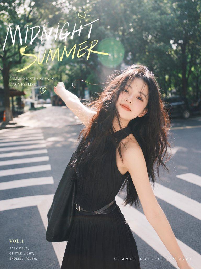 亚洲女孩夏季城市肖像