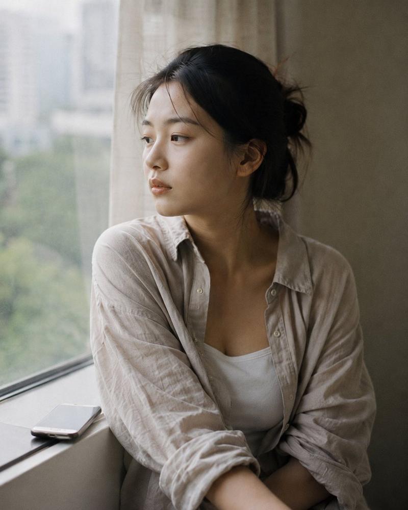 午后氛围感窗边人像