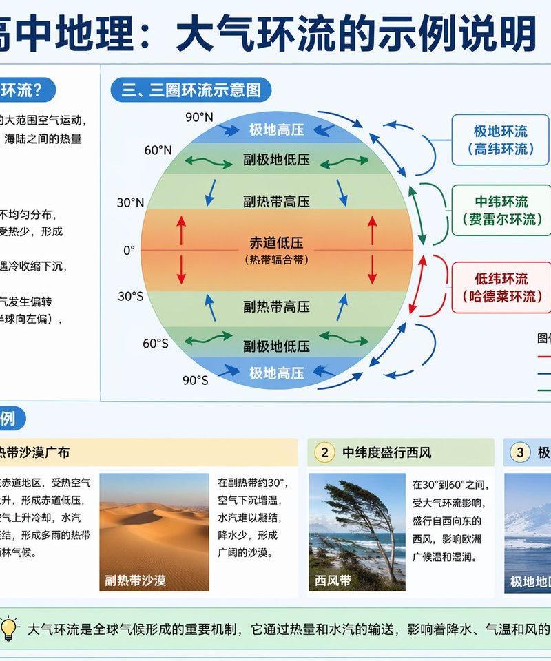 大气环流教育信息图