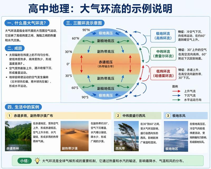 大气环流教育信息图