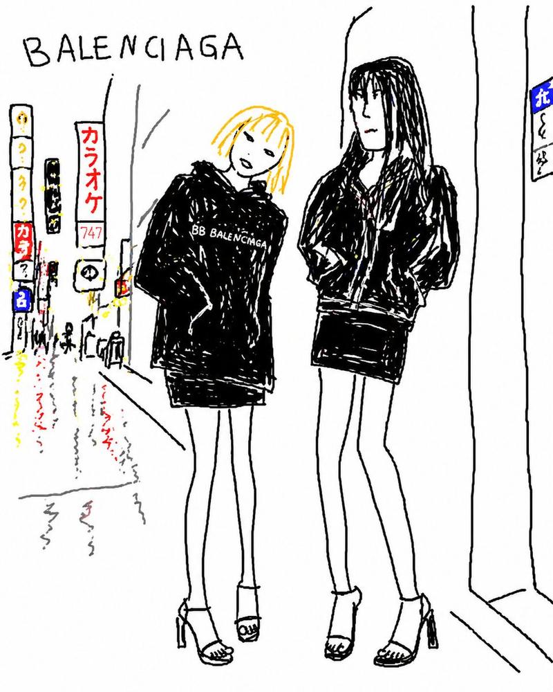 Balenciaga 街头时尚素描