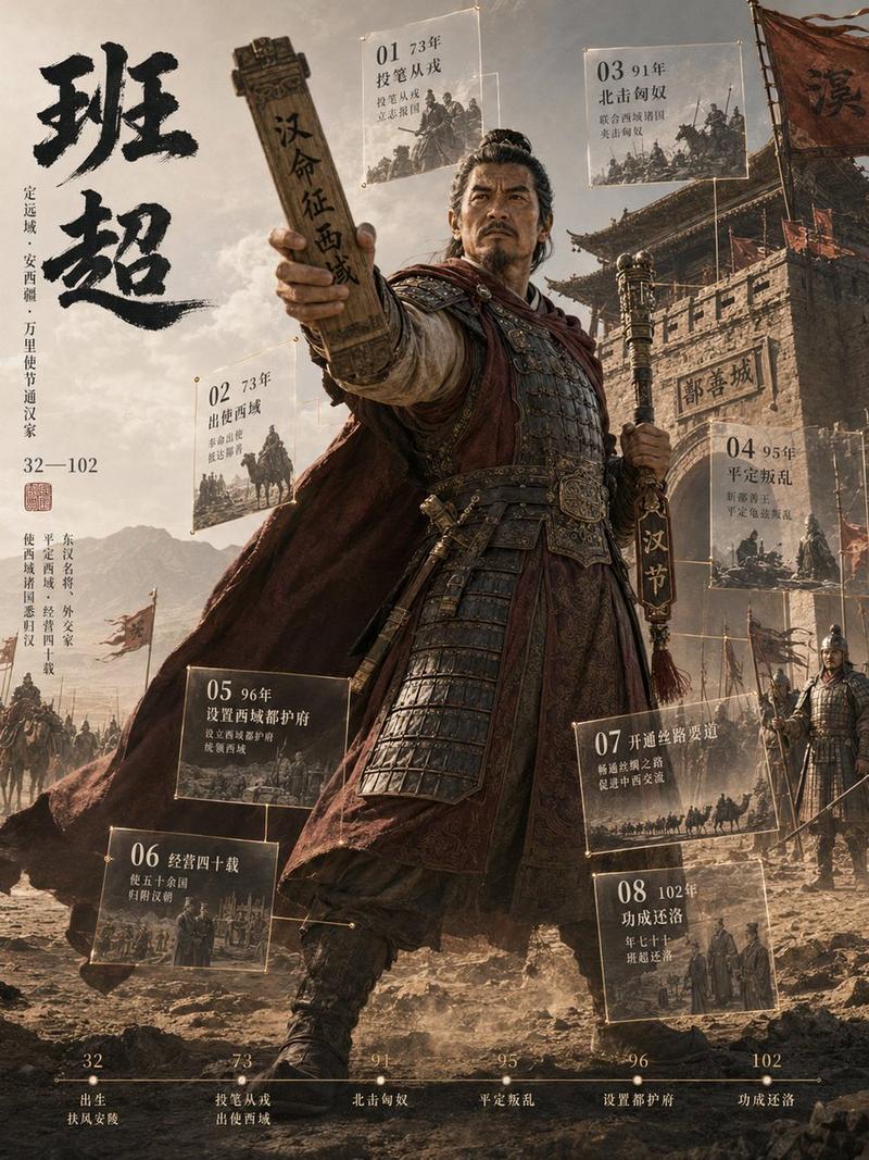 3D 中国历史人物档案海报