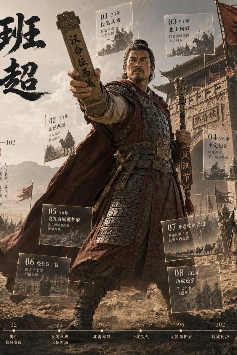 3D 中国历史人物档案海报