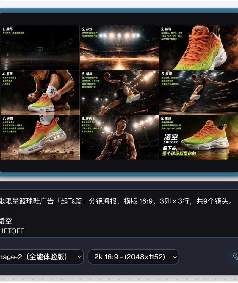 篮球鞋分镜脚本广告