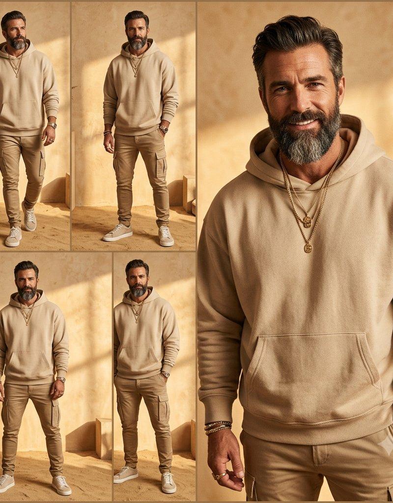 米色男装 Lookbook 拼贴画