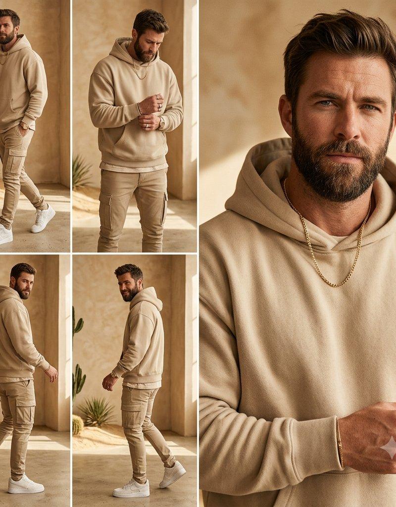 米色男装 Lookbook 拼贴画