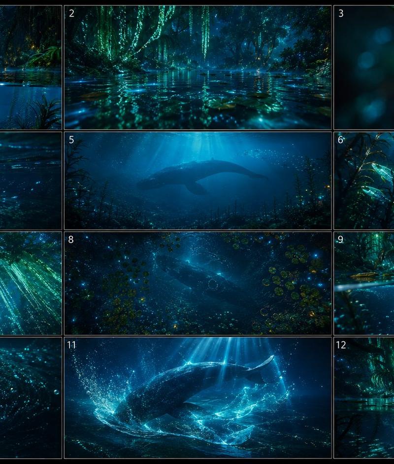 生物发光水生生物分镜脚本