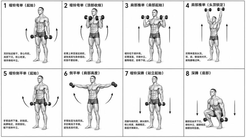 生物力学健身指导图表