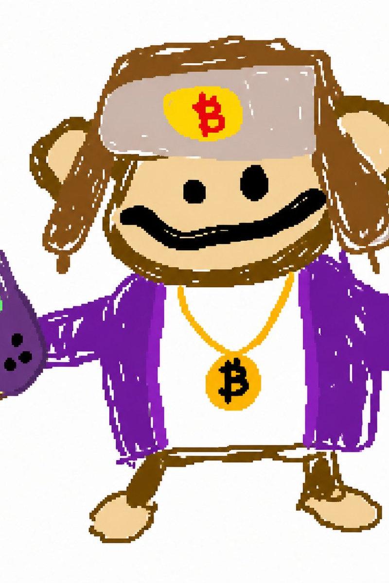 比特币猴子 MS Paint 涂鸦