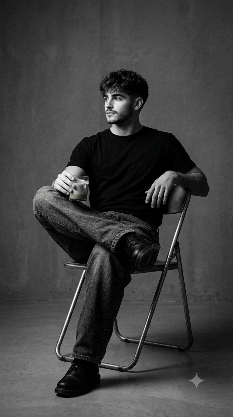 Black and White Studio Portrait
