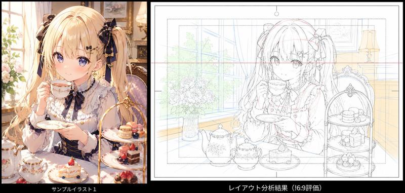 金发双马尾女孩喝茶