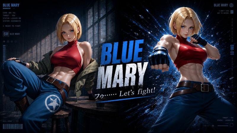 Blue Mary 格斗游戏海报